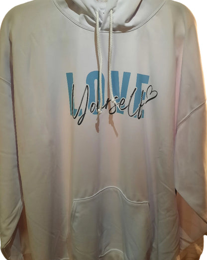 Love Yourself Dri Fit Hoodies - White