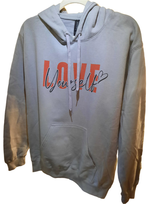 Love Yourself Hoodies - Coral Red