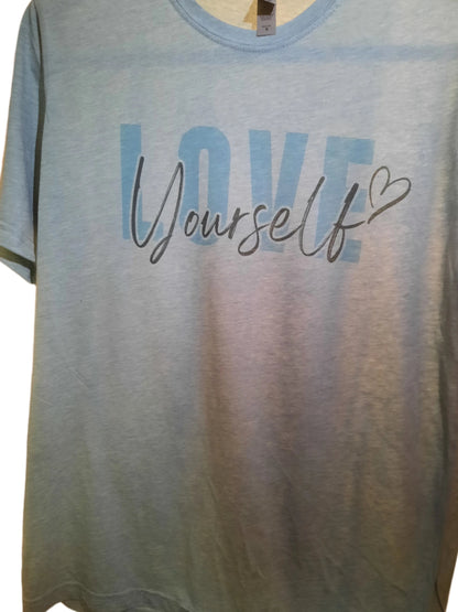 Love Yourself TShirt - Washed Denim