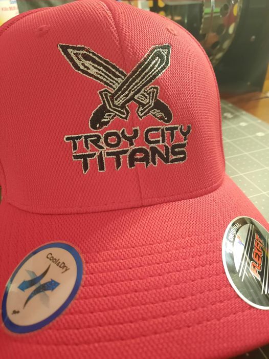 TC Titan Flexfit, Cool & Dry, Red Embroidered Hat - Customizable