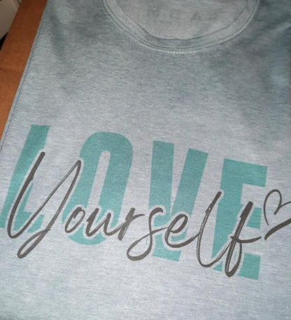 Love Yourself TShirt - Washed Denim