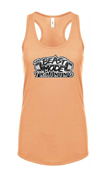 Beastmode Sunset Orange Ladies Racerback Tank